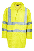 Load image into Gallery viewer, Hi Viz Mens Waterproof Rainsuit Trousers Jacket High Visibility - Hi-Visibility Yellow