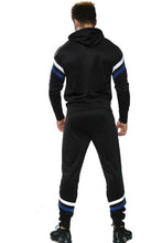 Load image into Gallery viewer, Mens Tracksuit Zip Up Hoodie Slim Fit Pants Set - Black (AV20-K)