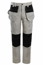 Load image into Gallery viewer, Shelikes Mens Combat Cargo Pockets Hard Wearing Work Trousers - Stone/Black