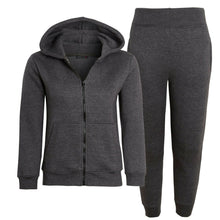 Load image into Gallery viewer, New Kids Fleece Hoodie Top & Bottoms Joggers Tracksuit Set - Charcoal