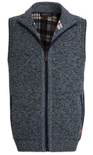 Load image into Gallery viewer, Mens Zip Up Knitted Bonded Fur Line Warm Sleeveless Vest - Black
