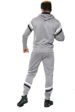 Load image into Gallery viewer, Mens Tracksuit Zip Up Hoodie Slim Fit Pants Set - Grey (AV20-K)