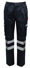 Load image into Gallery viewer, Mens Hi Vis Viz Workwear Safety Trousers Combat Bottoms - Navy