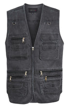 Load image into Gallery viewer, Shelikes Mens Multi Pocket Outdoor Fishing Camping Jacket - Charcoal