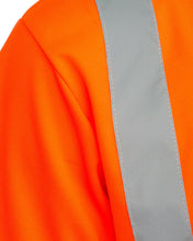 Load image into Gallery viewer, Mens 2 Tone No Zip Hi Vis Sweatshirt Tape Band Pull Over - Orange Plain