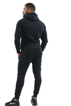 Load image into Gallery viewer, Mens Slim Fit Exercise Gym Jogging Casual Zip Up Tracksuit - Navy
