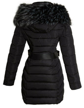 Load image into Gallery viewer, Shelikes Womens Faux Fur Parka Coat Quilted Jacket - Black