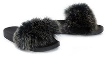 Load image into Gallery viewer, Womens Fur Summer Fluffy Sliders Flip Flops