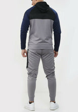 Load image into Gallery viewer, Mens Tracksuit Zip Up Hoodie Slim Fit Pants Set - Grey/Black/Navy