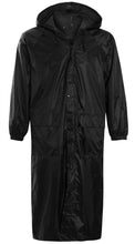 Load image into Gallery viewer, Mens Waterproof Hooded Mac Trench Long Coat - Black Long Coat