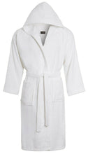 Load image into Gallery viewer, Unisex Luxury Egyptian Cotton Terry Towelling Gown - White ( Hooded Bath Robe )