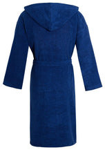 Load image into Gallery viewer, Unisex Luxury Egyptian Cotton Terry Towelling Gown - Royal Blue ( Hooded Bath Robe )