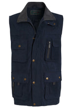 Load image into Gallery viewer, Mens Safari Hiking Fishing Walk Sleeveless Waistcoat Jacket - Feildman/Dark Navy