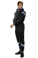Load image into Gallery viewer, Mens Tracksuit Zip Up Hoodie Slim Fit Pants Set - Black (AV20-K)