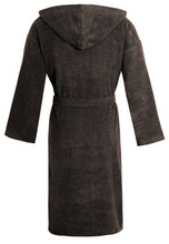 Load image into Gallery viewer, Unisex Luxury Egyptian Cotton Terry Towelling Gown - Grey ( Hooded Bath Robe )