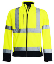 Load image into Gallery viewer, Hi Vis Viz Fleece Zipped Light Weight Two Tone Jacket - Yellow/Navy