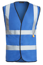 Load image into Gallery viewer, Hi Vis High Visibility Waistcoat Vest 2 Band - Blue