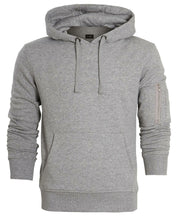 Load image into Gallery viewer, Kraftd Mens Classic Plain Hooded Sweatshirt - Light Grey