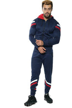 Load image into Gallery viewer, Mens Tracksuit Zip Up Hoodie Slim Fit Pants Set - Navy (AV20-K)