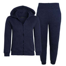 Load image into Gallery viewer, New Kids Fleece Hoodie Top & Bottoms Joggers Tracksuit Set - Navy