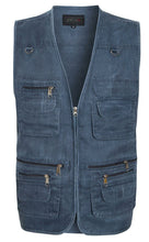 Load image into Gallery viewer, Shelikes Mens Multi Pocket Outdoor Fishing Camping Jacket - Blue