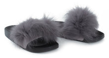Load image into Gallery viewer, Womens Fur Summer Fluffy Sliders Flip Flops