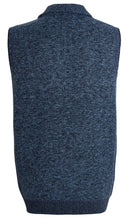 Load image into Gallery viewer, Mens Zip Up Knitted Bonded Fur Line Warm Sleeveless Vest - Blue

