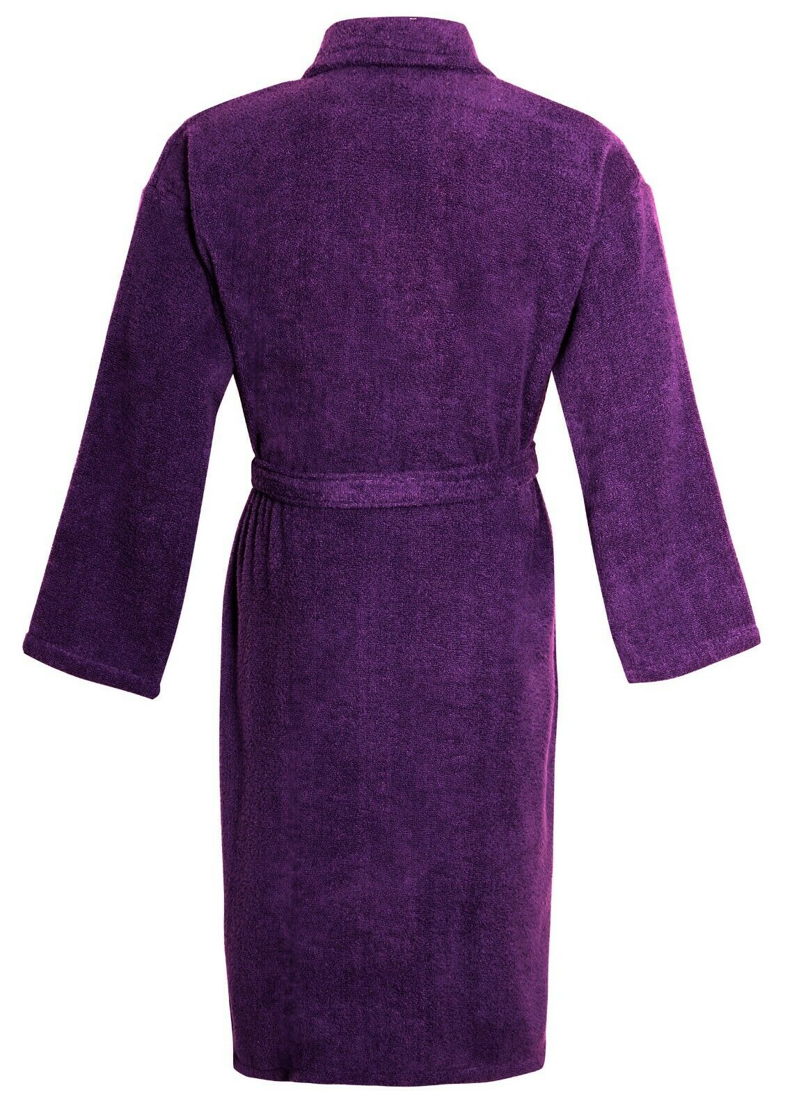 Unisex Luxury Egyptian Cotton Terry Towelling Gown - Purple ( Shawl Co   Kraftd Apparal